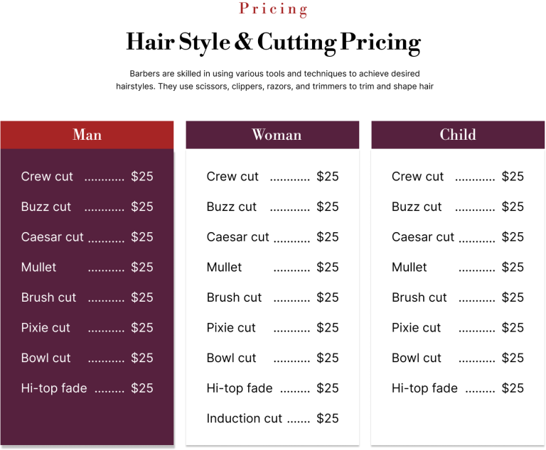 Pricing Packages
