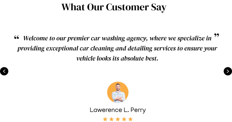 Testimonial Section website