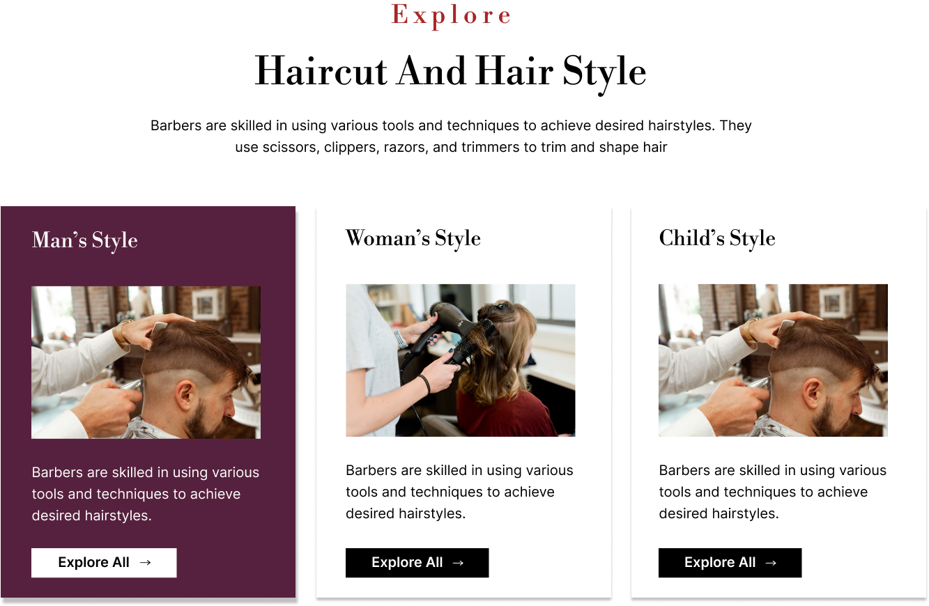 services section website