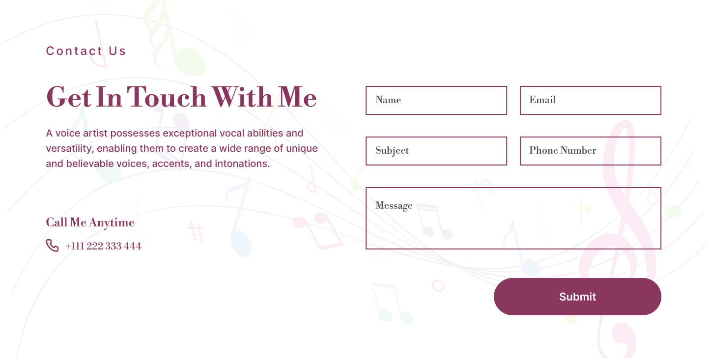 contact section website