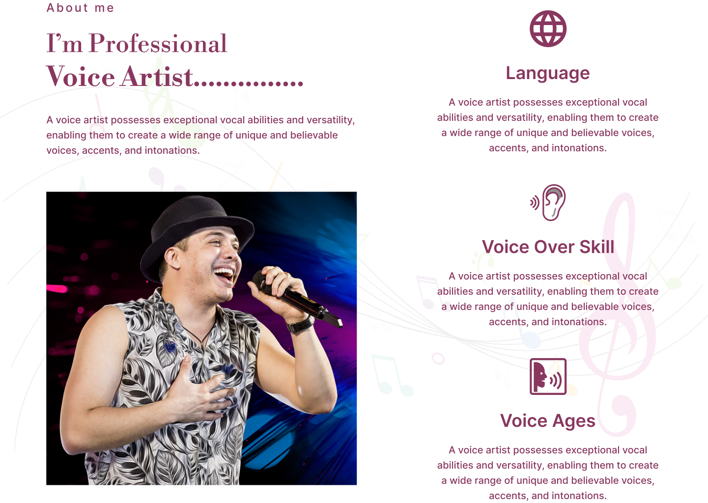 playlist section website