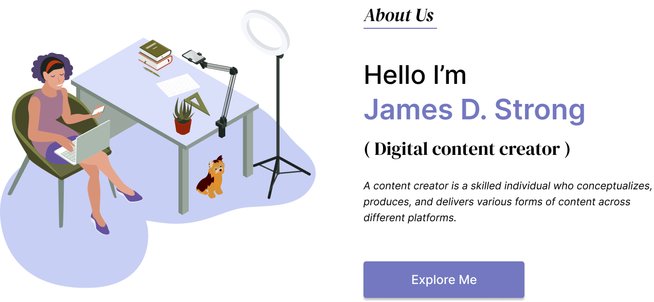 About us Section Website