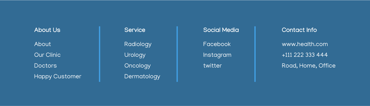 Footer Section Website