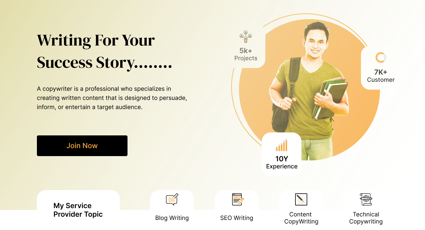 Hero Section website