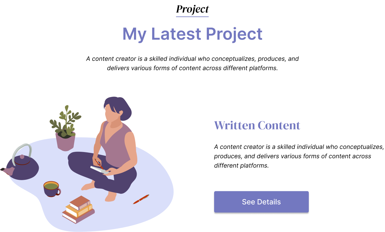 Project Section Website