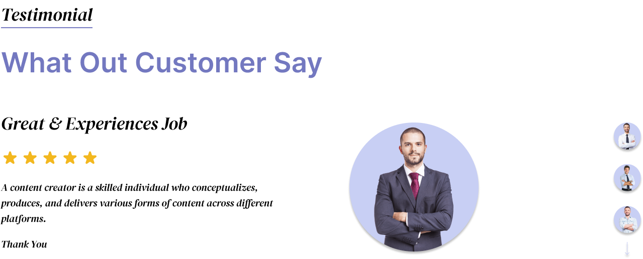 Reviews Section Website