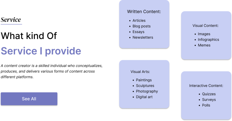 Services Section Website