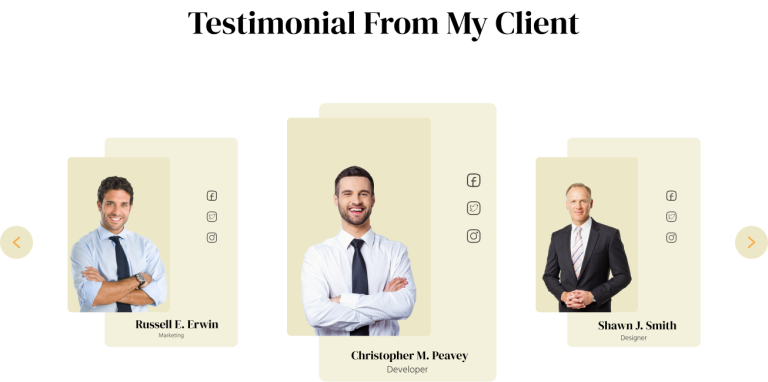 Team Members Section Website