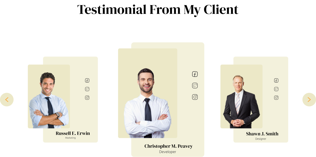 Team Members Section Website