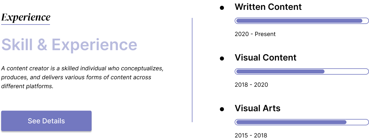 Skill Section Website