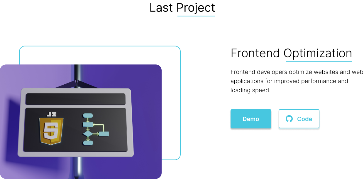 Projects Section Website