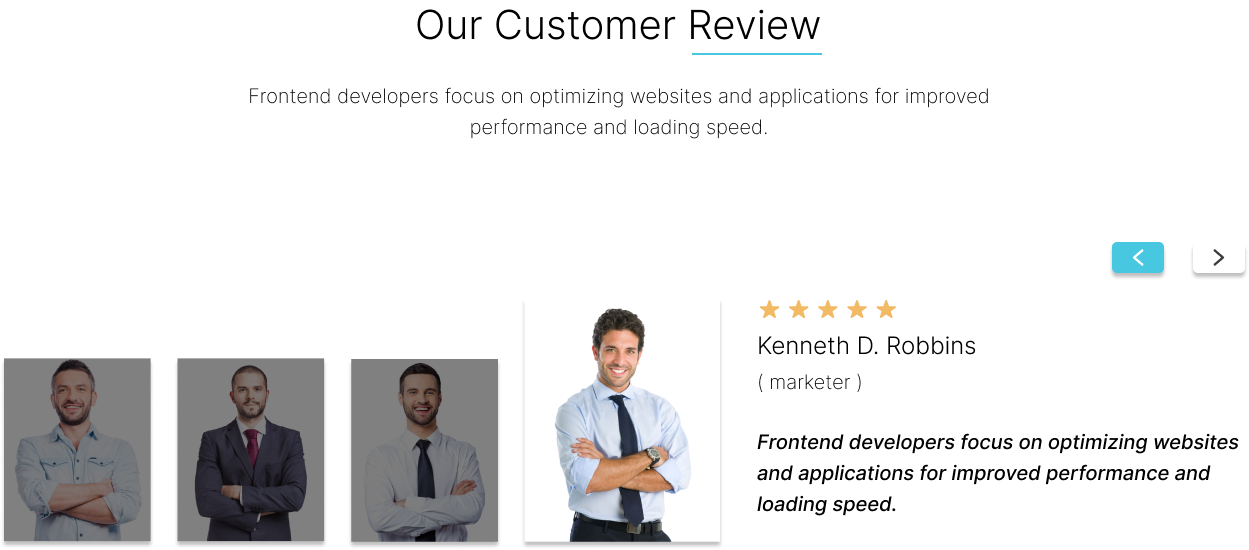 Testimonials Section Website